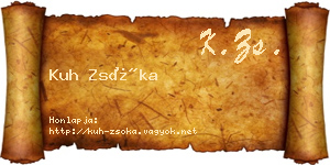 Kuh Zsóka névjegykártya